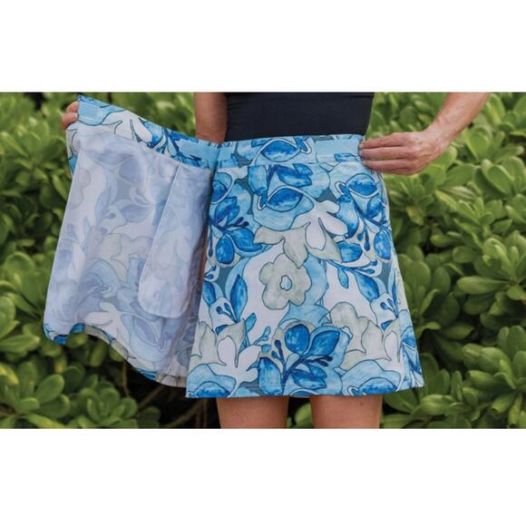 Ripskirt Hawaii Wrap Skirt White Ulupua Print- Sz M - Picture 3 of 7